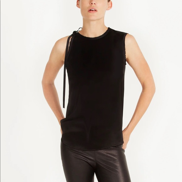 LUXURIOUS ASYMMETRIC TIE SHOULDER TOP - Picture 1 of 6